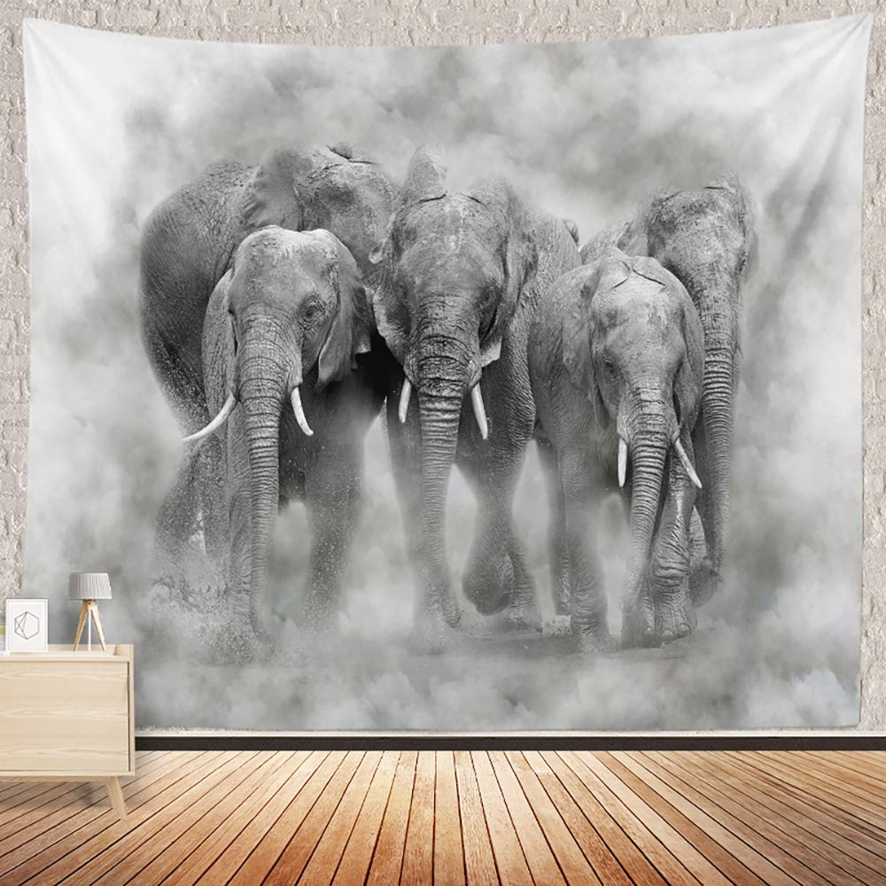 Arazzo Elefante Arazzo Bohemien Hippie Arazzo Estetico Mandala Mistico Appeso a Parete per Casa Soggiorno Camera da Letto Dormitorio