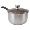Milk Pot for Stove Top Stainless Steel with Lid Single Handle Saucepan Household Kitchen Utensils
