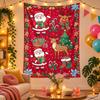 Christmas Theme Wall Tapestry, Xmas Wall Hanging, Holiday Home Bedroom Decoration