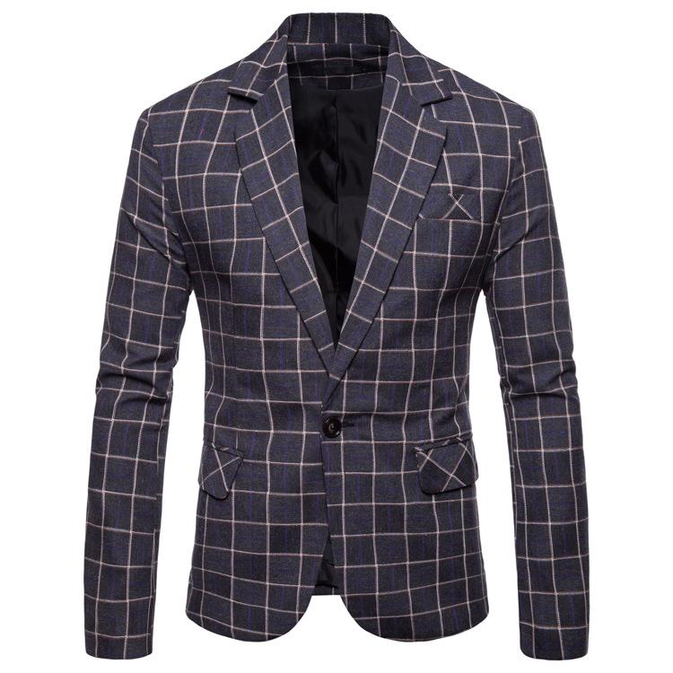 casual checked blazer