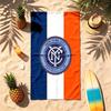 New York City FC (1) Theme Beach Towel Sand Resistant Soft And Comfortable Suitable For The Pool Camping Yoga And Diving A Travel