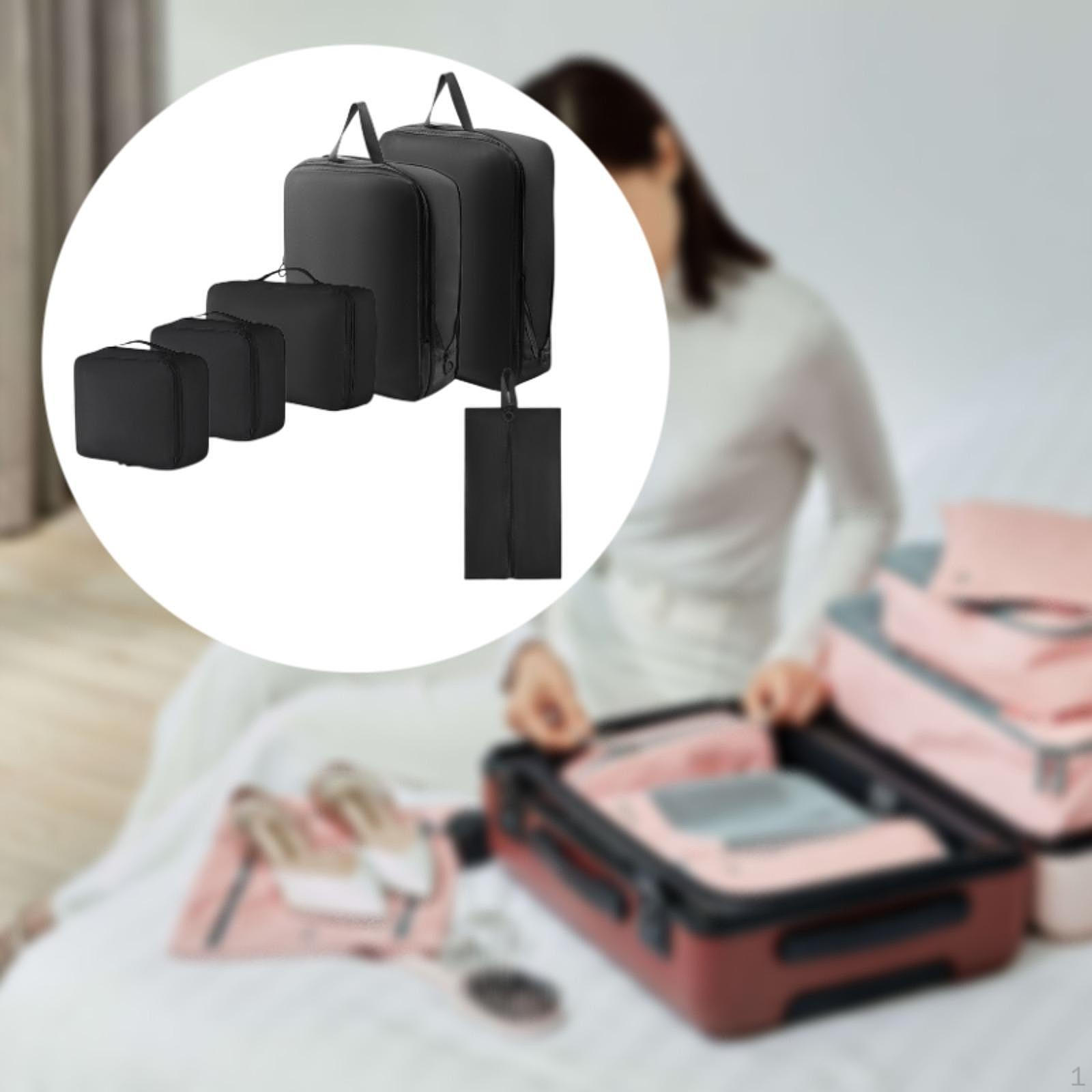 

6 предметов Дорожная сумка Органайзер для туалетных принадлежностей и косметики Упаковка для чёрный