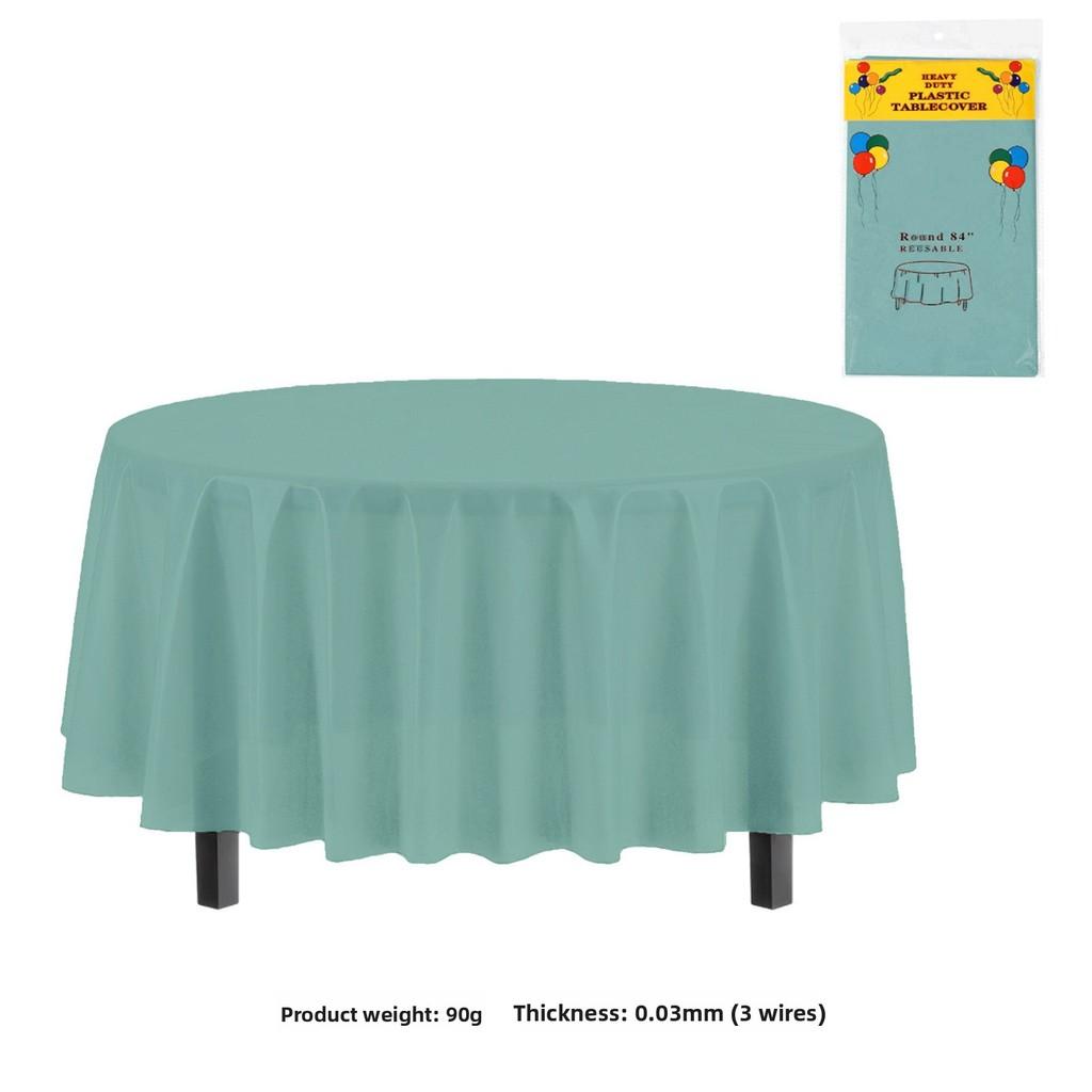 Classic Disposable Round Plastic Disposable Tablecloth With Waterproof Finish For Party Events And Hotel Use