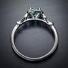Emerald Gemstone Real 925 Sterling Silver Ring For Women Wedding Cocktail Party Fine Jewelry Ring Engagementbirthday Gift