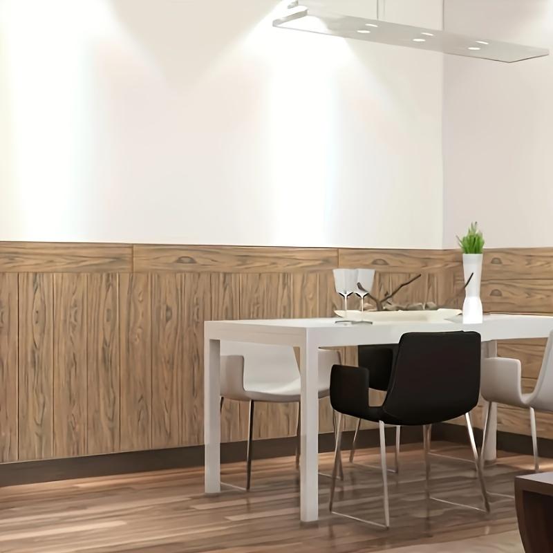 20 Pcs 3D Wood Grain Self-Adhesive PVC Wall Sticker  Waterproof  Stain Resistant  Washable  Collision Resistant Waterproof and Moisture-proof