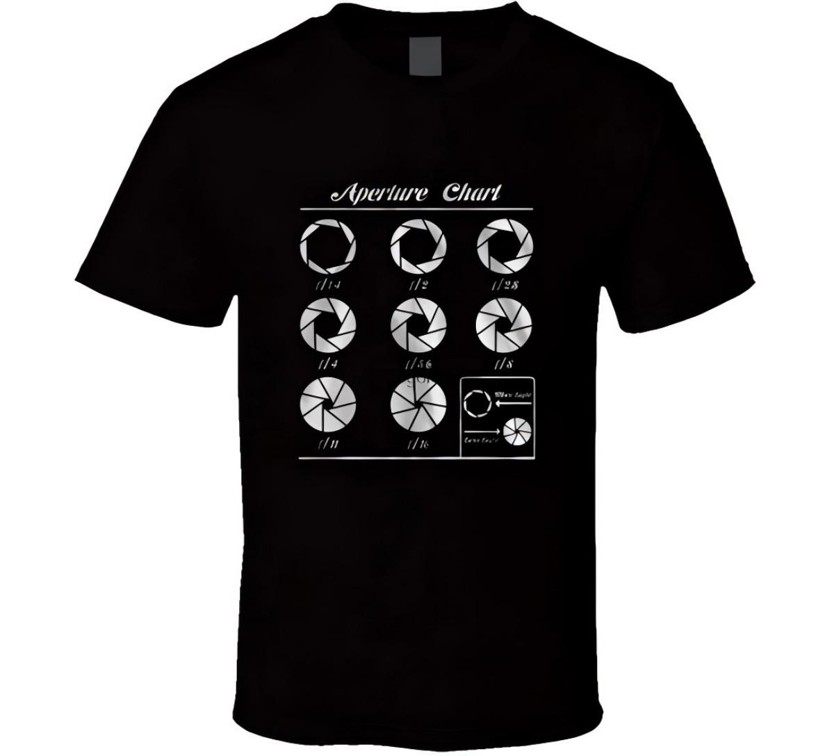 Aperture Chart Photographer T-Shirt S чёрный
