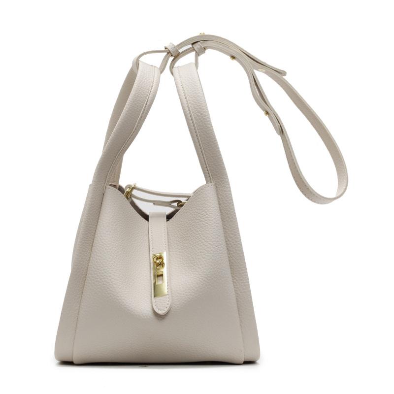 Popular Small Bag Women's Spring and Summer New Retro Shoulder Messenger Bag Textured Portable Bucket Bag