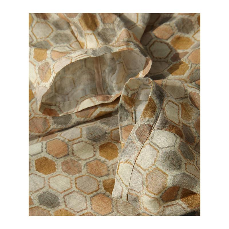 Spring and Summer Comfortable Breathable Geometric Print Dress