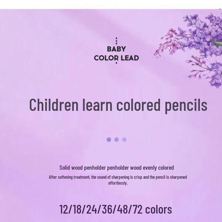 48-Color Wooden Pencils Set: Oil & Water-Based for Children and Graffiti Art