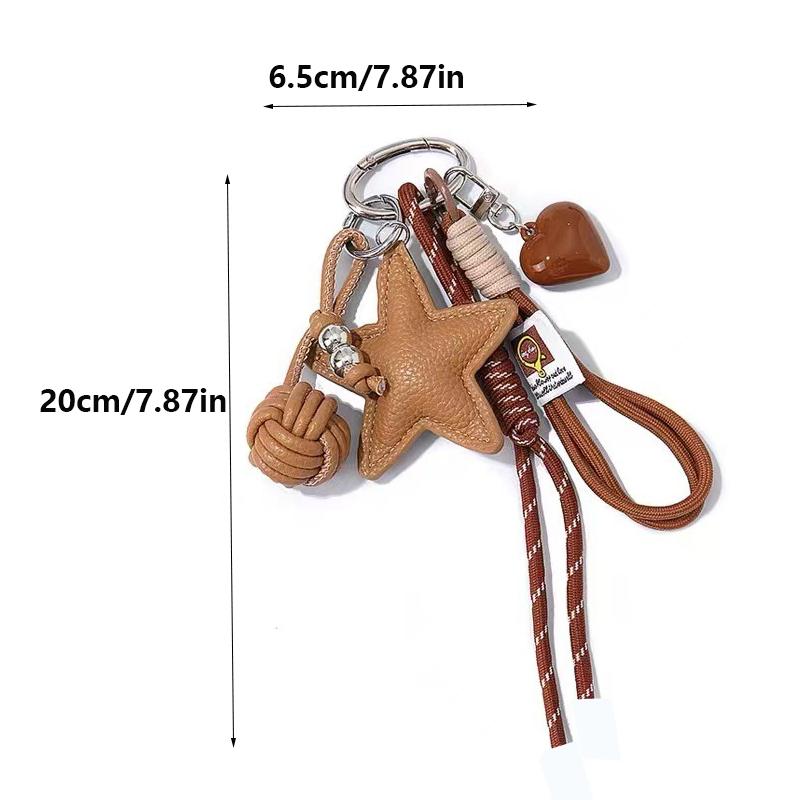 Yogodlns PU Leather Five Pointed Star Mini Backpack Hanging Handbag Pendant Bag Pendant Bags Accessories
