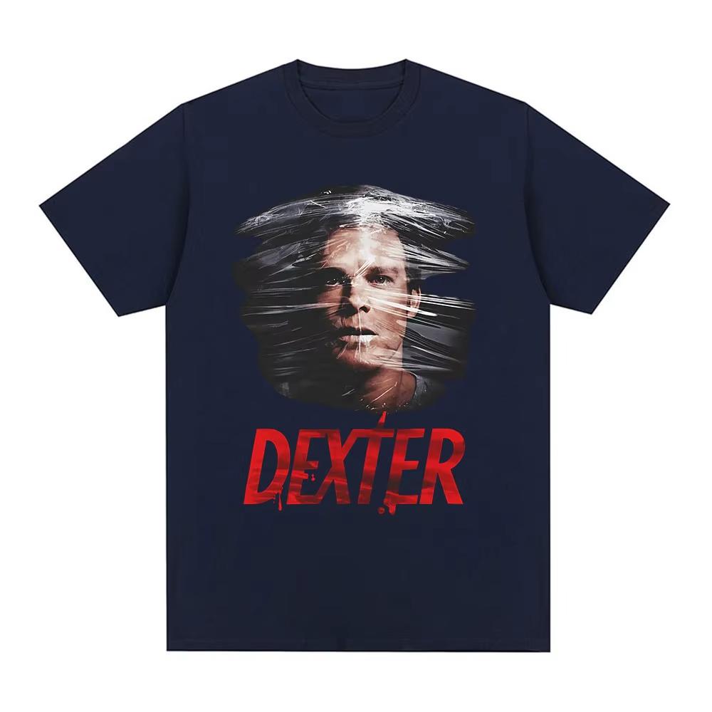Tv Series Dexter Morgan Face Vintage Graphic Tshirts Unisexs Women Clothing Cotton Short Sleeve T Shirts Gothic Oversized Tshirt
