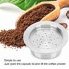 Stainless Steel Reusable Coffee Capsule Refillable Design Stainless Steel Capsule Set  For Home Use