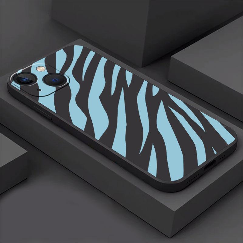 Case For Apple iPhone 14 13 11 12 Pro 7 XR X XS Max 8 Plus 6 6S SE 2022 13Pro Black Soft Phone Funda Smiley Face Stripes