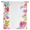 Flower Art Watercolor Rose Sheer Curtains for Bedroom Living Room Voile Window Curtains Tulle Curtains for Kids Room