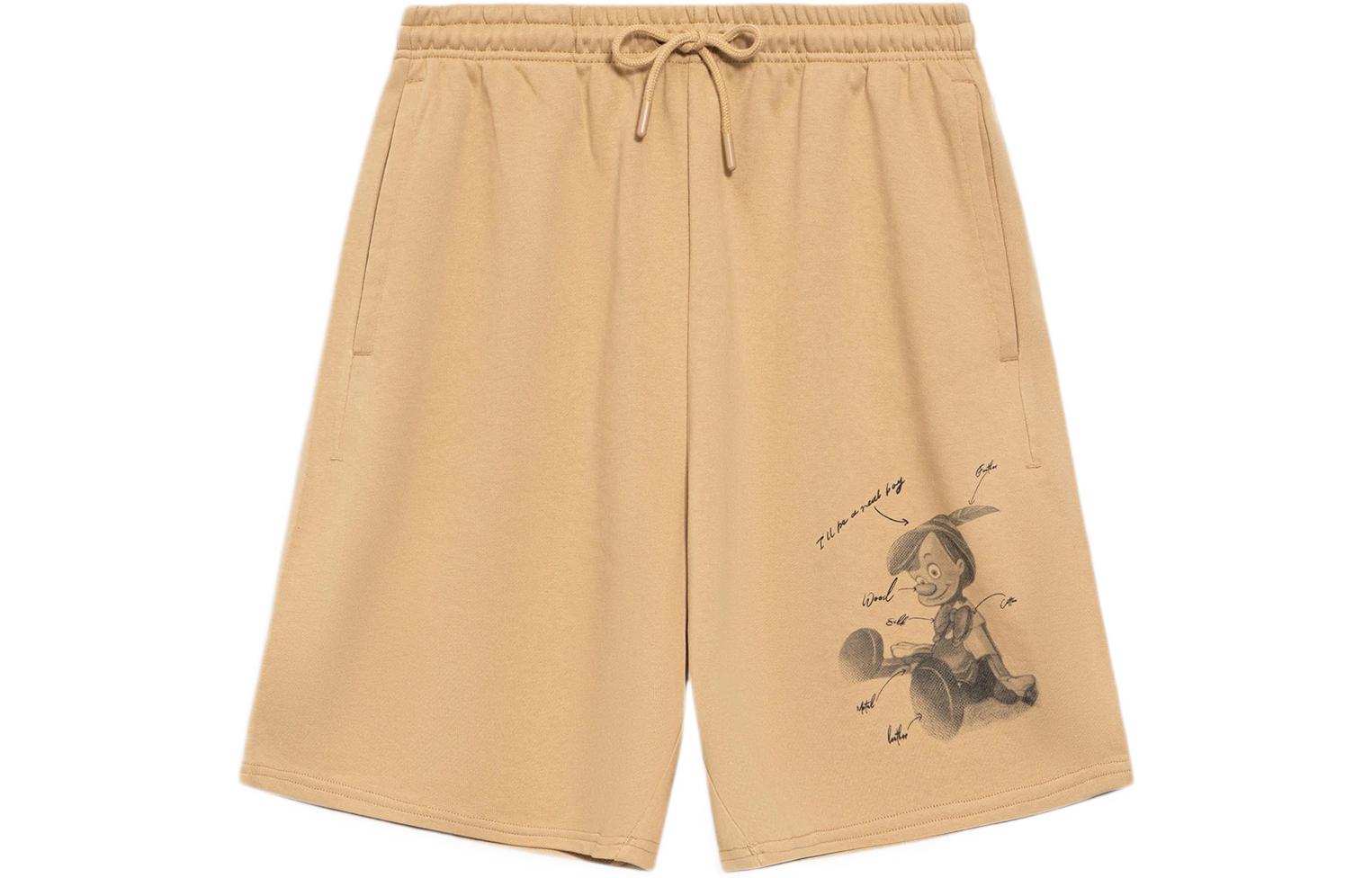 Li Ning X Disney Casual Shorts Men s Deer Brown Moderate AKSS433-4 XXL
