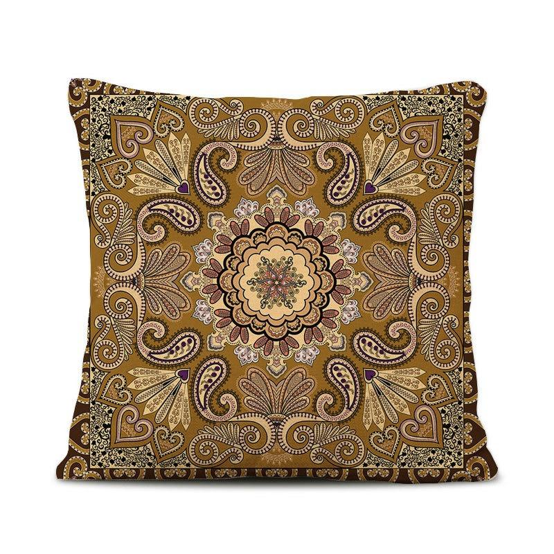 Retro Persian Style Turkish Waist Pillow, Luxury Ethnic Palace Style B&B Hotel Model Room Decoration Sofa Pillow