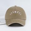 Moon Embroidered Washable Baseball Cap Lightweight, Breathable, Adjustable Minimalist and Stylish Unisex Daily Commute & Camping
