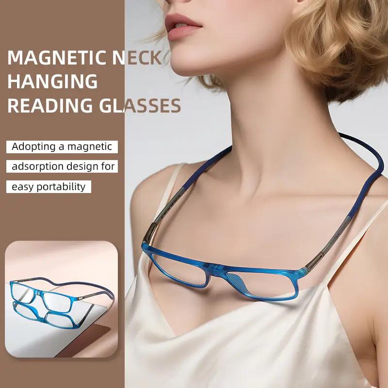 The neck-hanging small-framed reading glasses are retro and classic for both men and women, and are convenient to carry