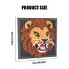 3D Animal Lion Building Blocks Mural Wall Stercopic Painting Model Assemble Bricks Home Decor Toys Gift For Adult