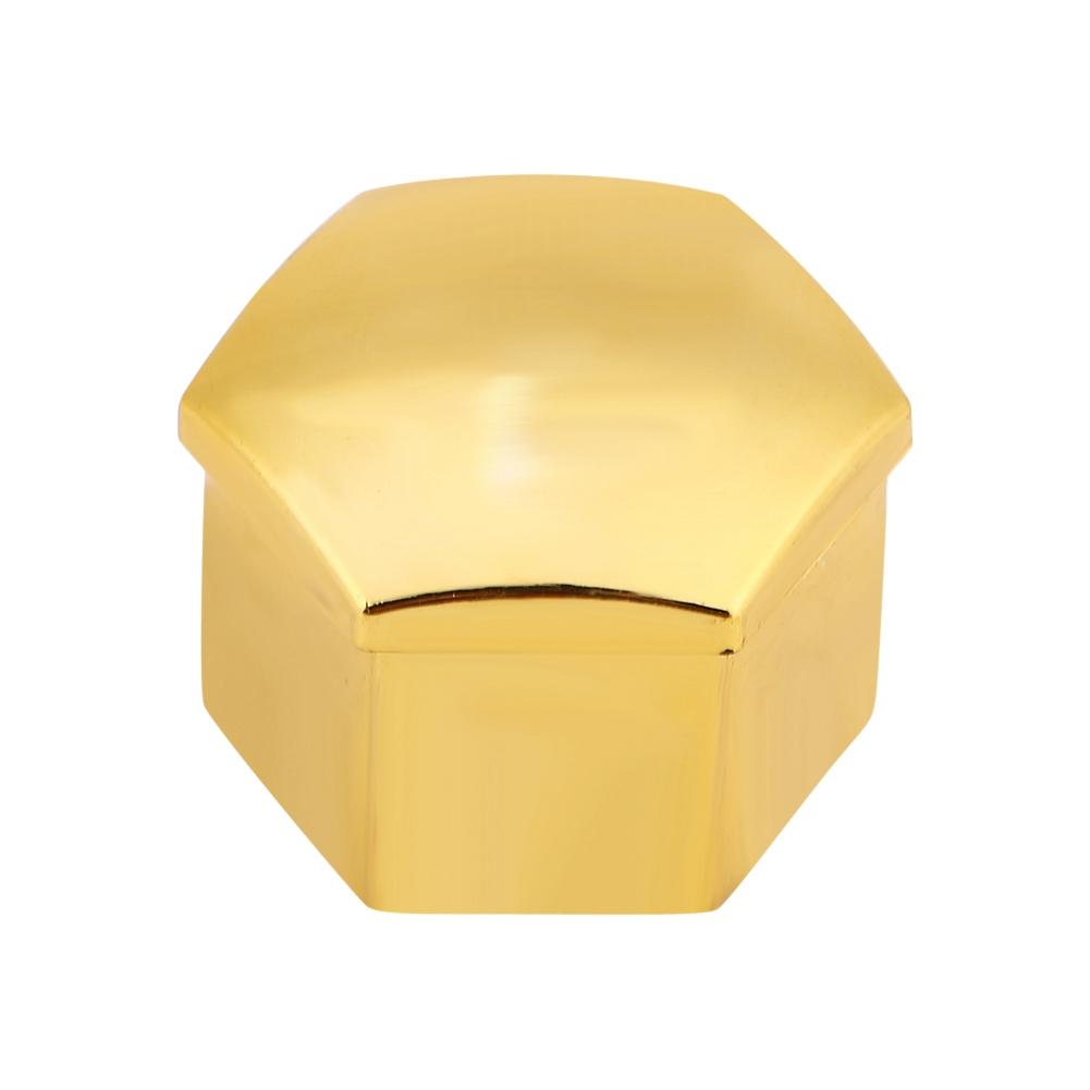 20Pcs 17mm Universal Car Tyre Wheel Hub Covers Lug Nut Bolt Screw Cover Protection Cap Gold