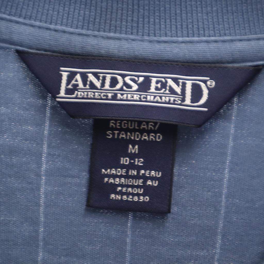 LANDS' END Long sleeve Polo shirt M blue Women Used