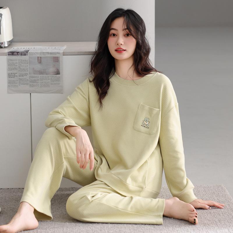 Pajamas Women Autumn And Winter Thin Velvet Island Velvet Warm Winter Thickened Coral Velvet Simple Can Be Worn Outside Loungewear