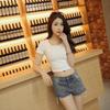 Shop   Women S Flattering baSic Cropped Short Sleeve Tee wdmS wSh tS12113128