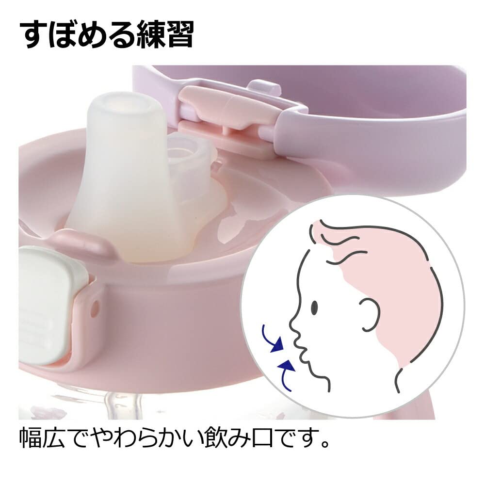 Richell Tri Step-Up Mug Set, Premium SD, Light Gray, 1 Set, 200ml, 300ml, 5 Months