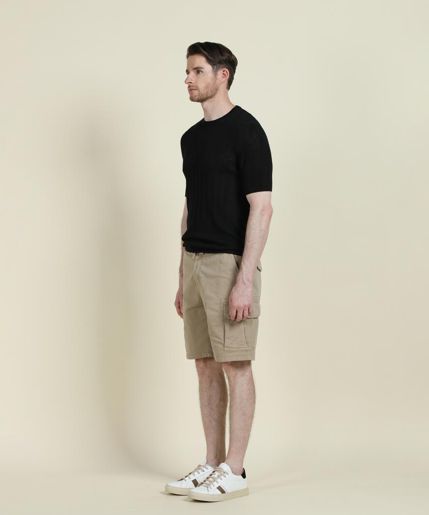 PANICALE Black Crew Neck Cotton Knit