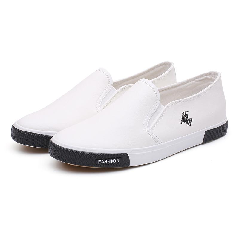 Genuine leather men's soft and comfortable men's summer breathable flat bottomed classic one foot riding Lefu driving shoes