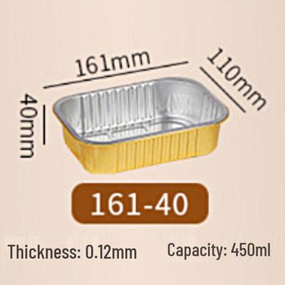 Min Nai Gold Rectangular Aluminum Foil Takeaway Containers