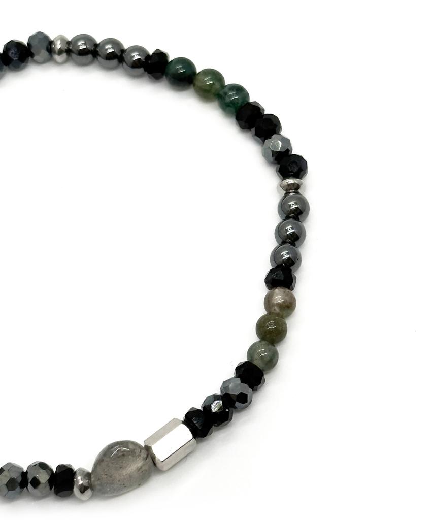Monoflux Core Tone Gemstone Bracelet _ Green Core