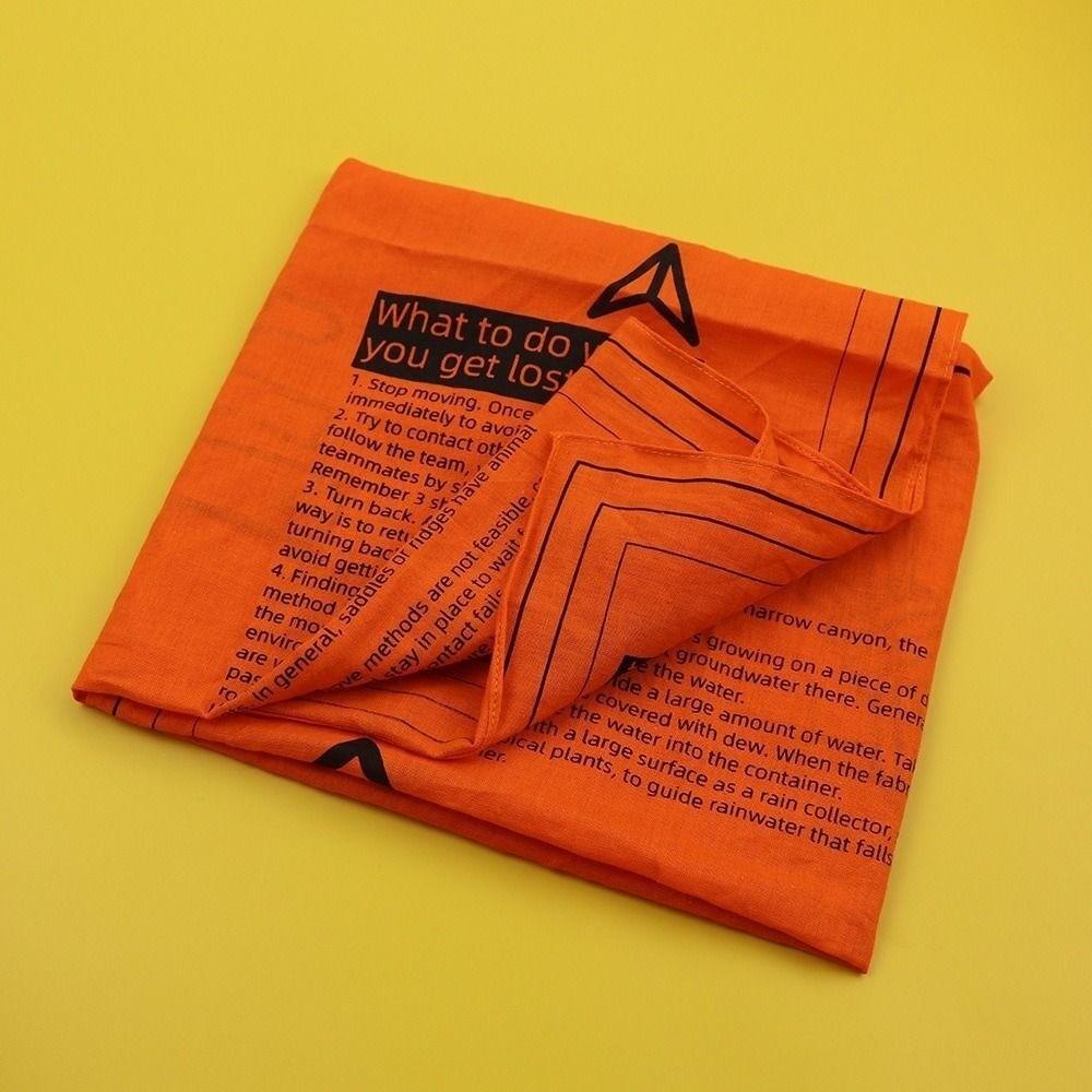 Atmungsaktives Camping-Bandana Hi-Vis Orange Wander-Schals Schützendes Quadratisches Tuch Radfahren