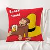 Cute GGeorge Monkey Curious Cushion Cover Natural Linen Pillow Cover DoubleSided Print Cushion Case for Sofa Home Decor Gift