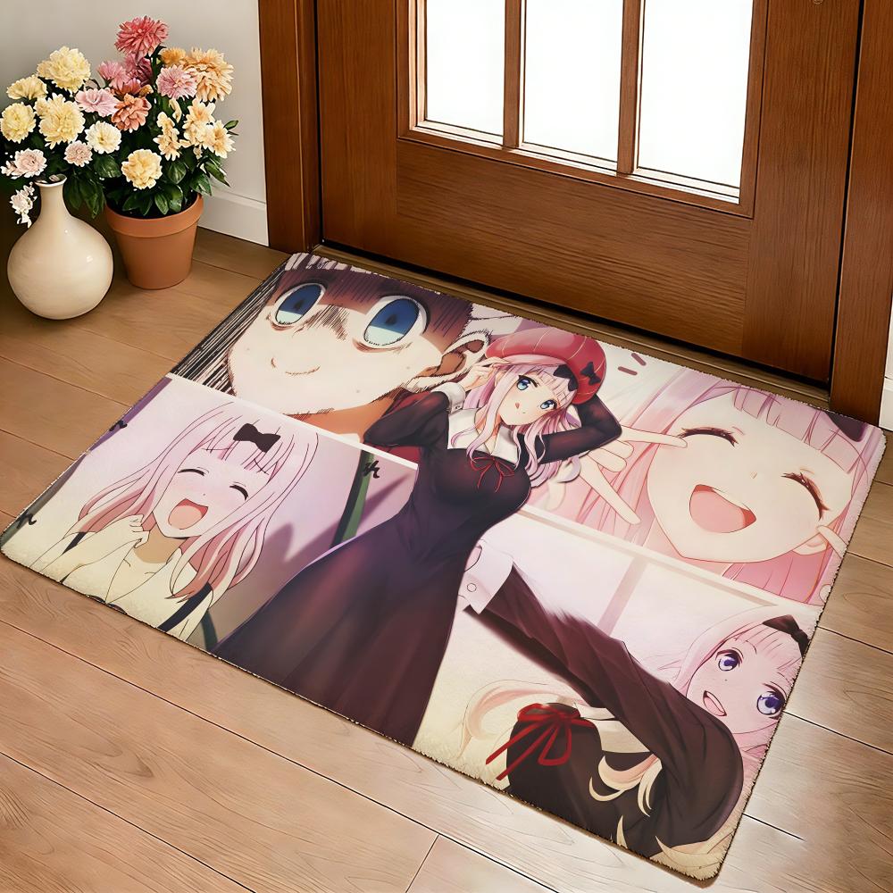 Anime K-Kaguya-S-sama Floor Mat Cozy Flannel Soft Thick Non-Slip Mat For Living Room Bedroom Kitchen Decor Rugs