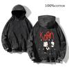 Korn Rock Band World Tour pulóverek Vintage mosott férfi pulóverek Pamut Hip Hop utcai ruházat Kapucnis pulóver Laza Y2K felsők