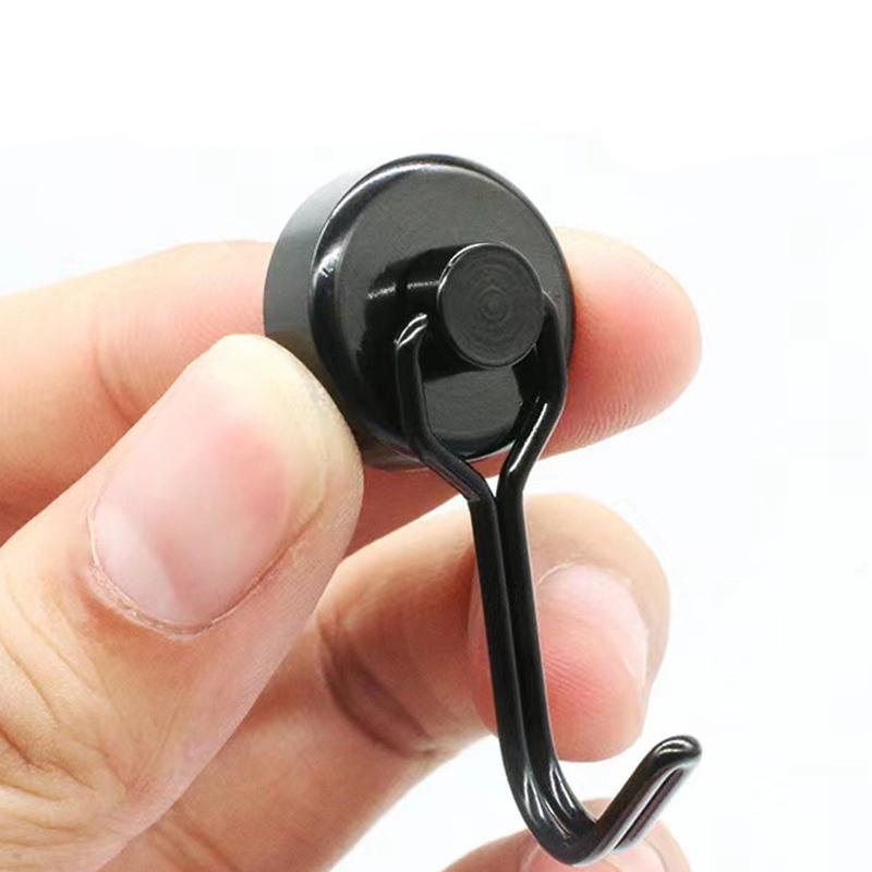 Heavy Duty Magnetic Hook Multi-Purpose Strong Neodymium Magnets Hooks For Home Kitchen Refrigerator Grill Key Cup Wreath Holder