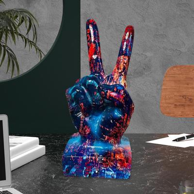 Gesture Statue Decor Desk Decoration Ornament Victory Ok Figurine