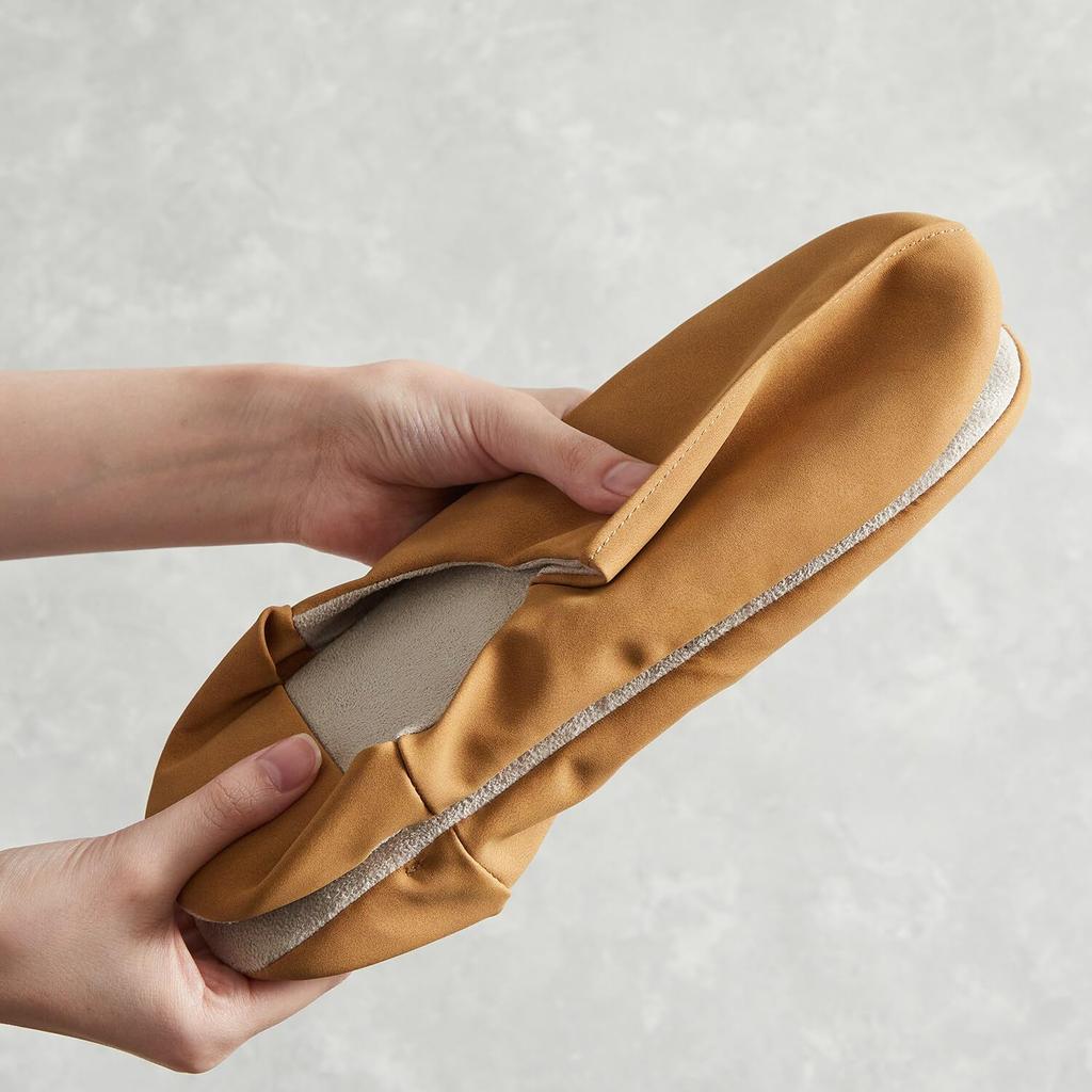 Belle Maison Washable Slippers for Compact and Includes Storage Bag 4-Pair Guests,