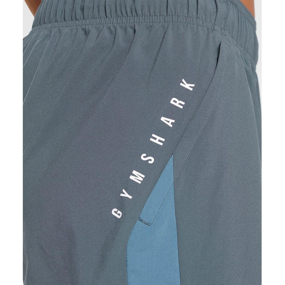 Gymshark Sport 7  Shorts Titanium Blue Faded Blue A3a1q Ucmy