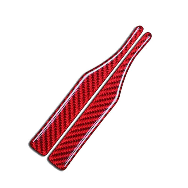 2pcs Rearview Mirror Anti-collision Strip Carbon Fibre Anti-scratch Strip Car Sticker Decoration Reflective Strip Auto Parts