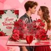3d Romantic Rose Love Valentine's Day Card New Pop Up Greeting Card Folding Card Anniversary Commemorative Card Surprise Gift
