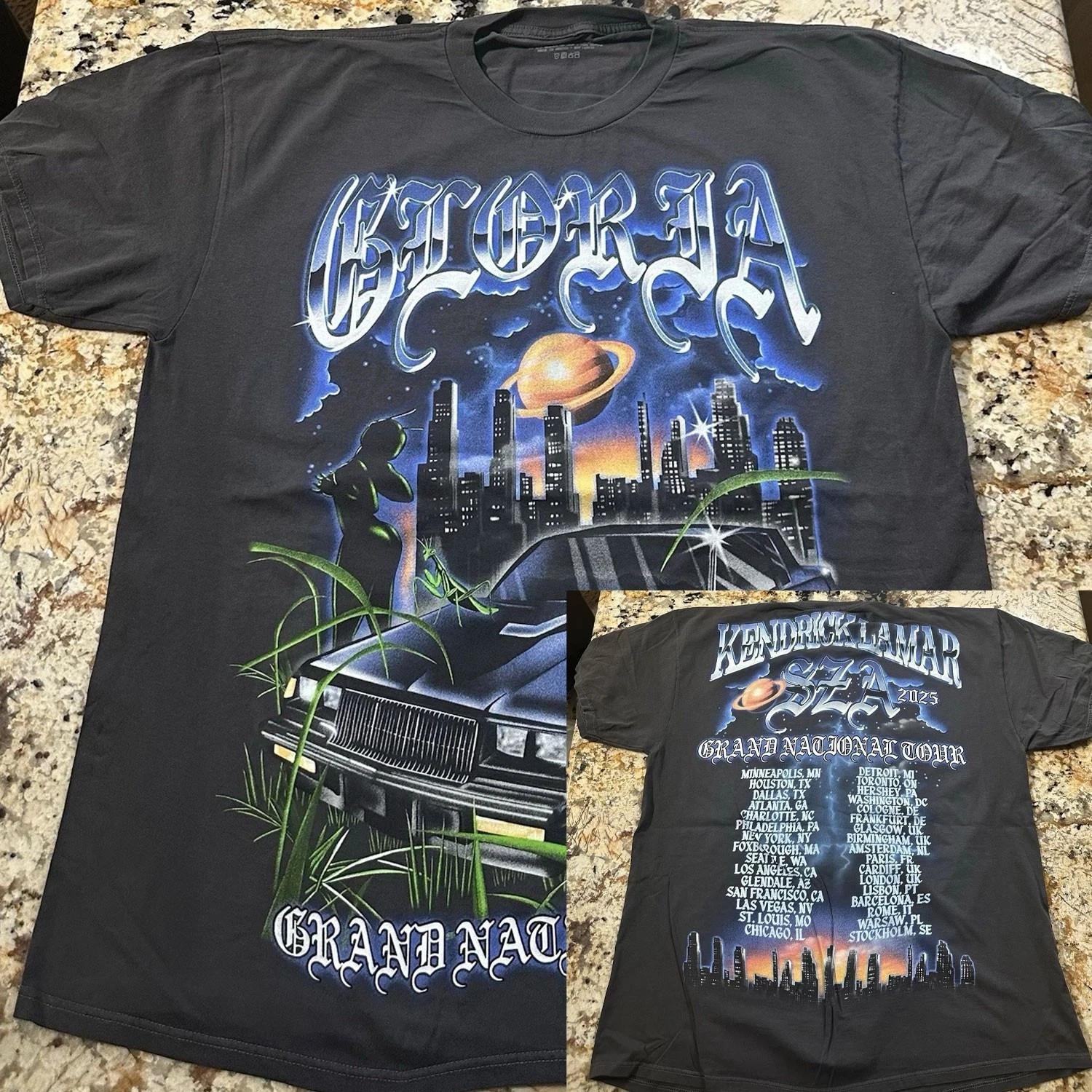 REPRINTKendrick Lamar Grand National Tour Merch 2026 Gloria Tshirt All Size S