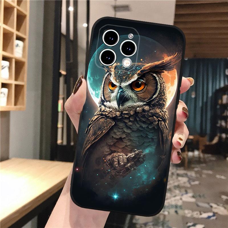 Owl Phone Case For iphone 17 Pro Max Air 16 15 14 13 Pro Max 15 16 Pro 15Plus Shell