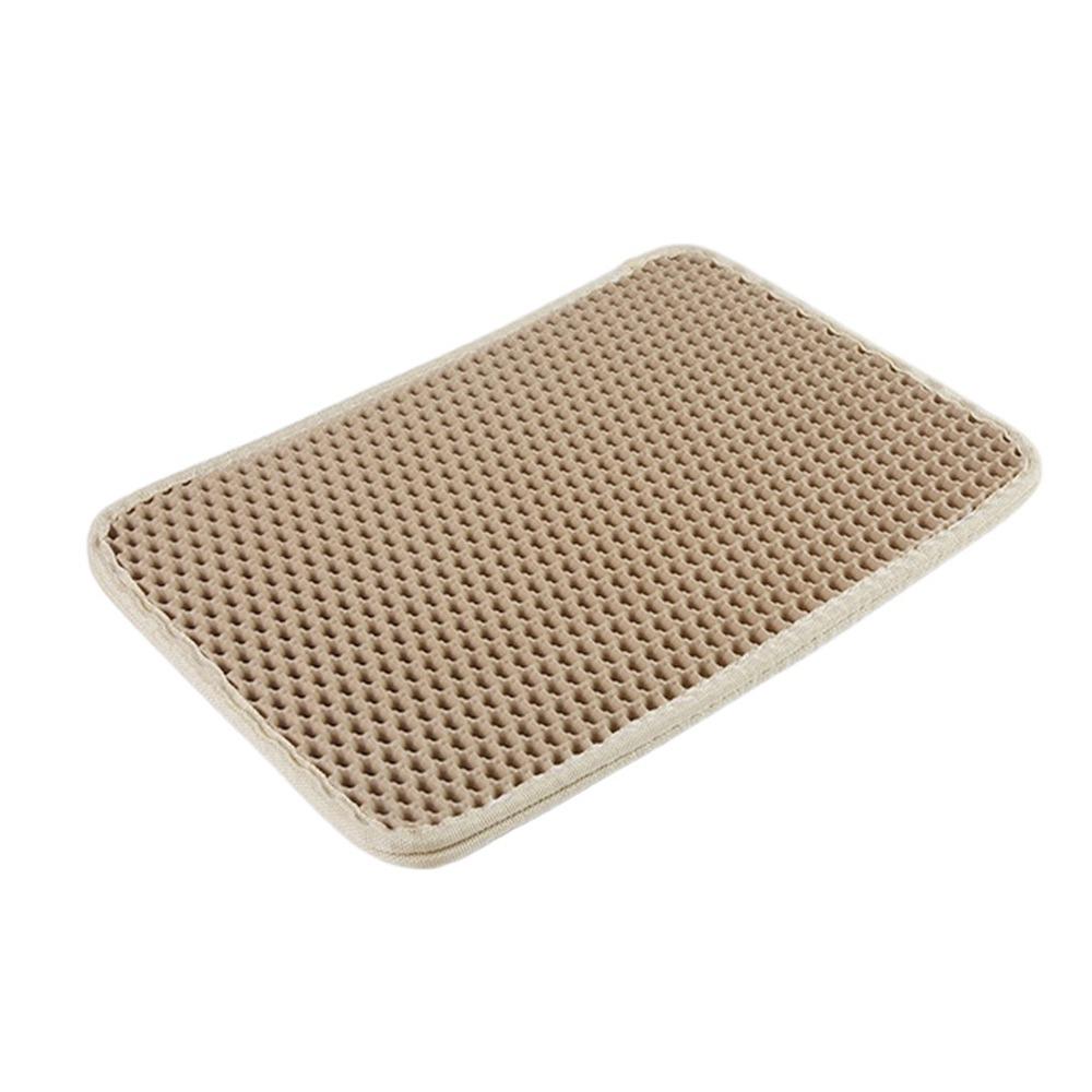 Anti-Slip Double Layer Cat Litter Mat Large Pet Cleaning Mat Durable Cat Scratch Pad  for Home