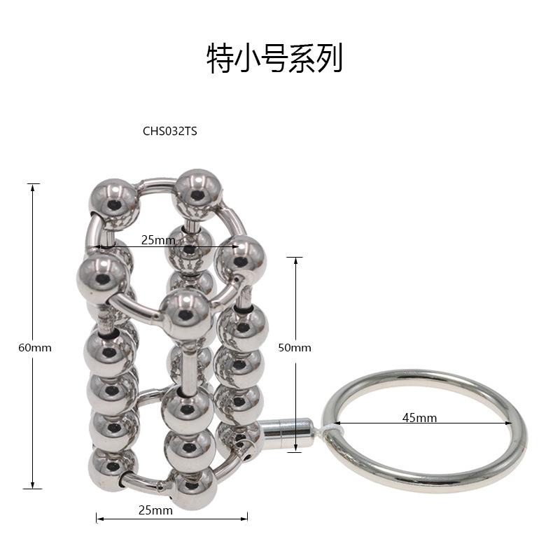 Stainless Steel Sex Rings Flirting Toys Sex Product Sex Tools with Root Ring Anti-off Belt Adult SM