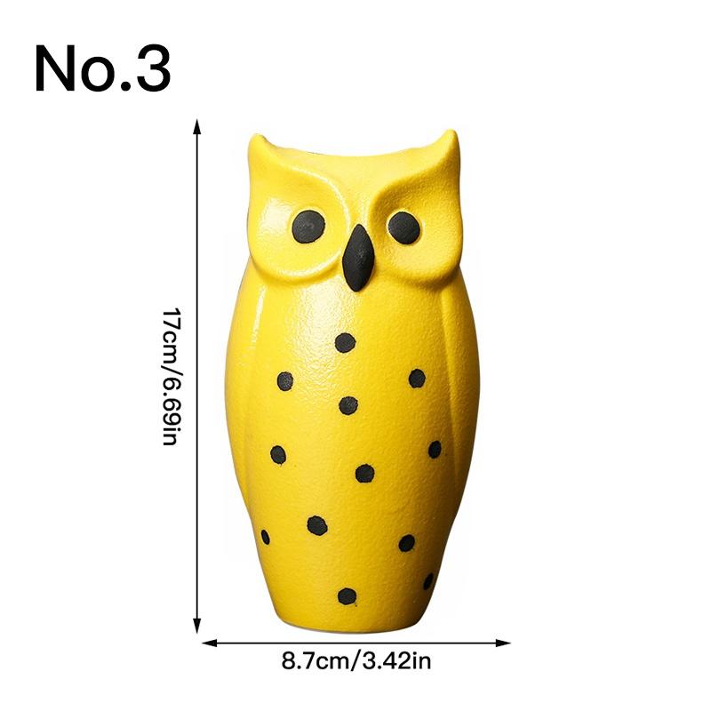 Vaso Gufo Creativo Vaso Idroponico in Ceramica Decorazione Fiori Secchi Composizione Floreale Decorazione per la Casa Ornamento Artistico da Tavolo