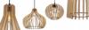 MODERN WOODEN CEILING HANGING LAMP MIX LED