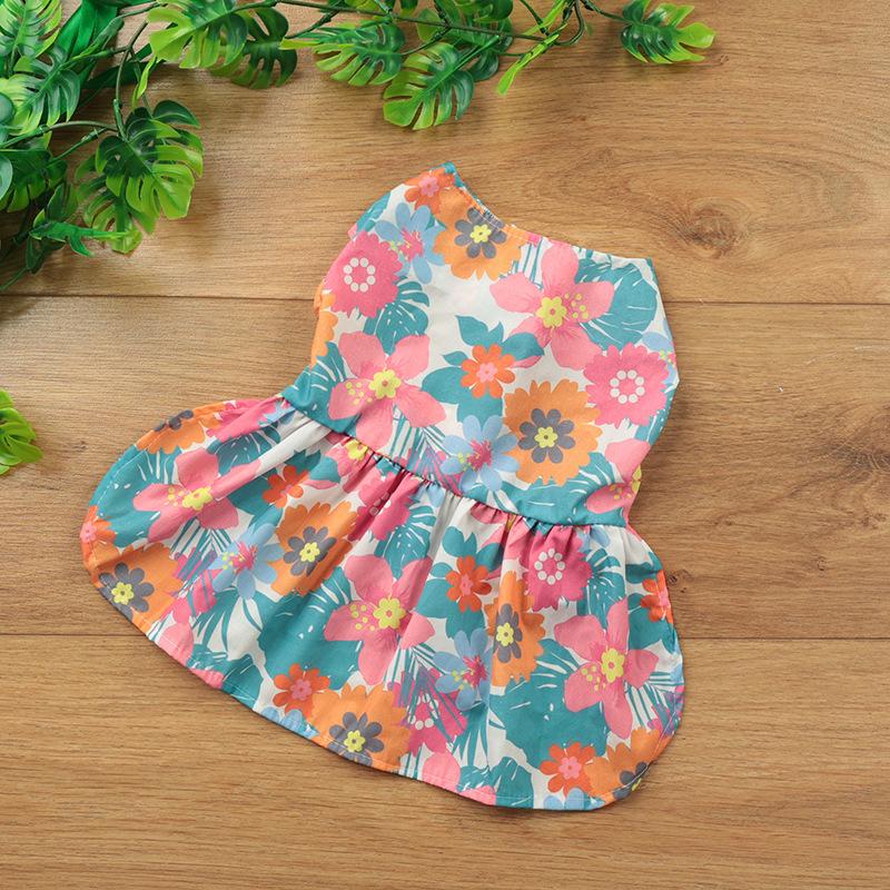 1pc Dog Hawaiian Shirt Polyester Dog Summer Clothes Beach Oufit Floral Dress for Small Dogs Coat Cats Pet Costumes