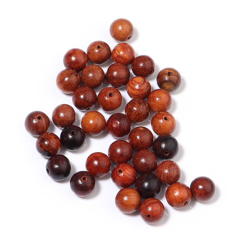 50-100pcs/lot Natural Rosewood Beads Burmese Loose Spacer Wooden Bead for Jewelry Making Handmade DIY Bracelet Accessories